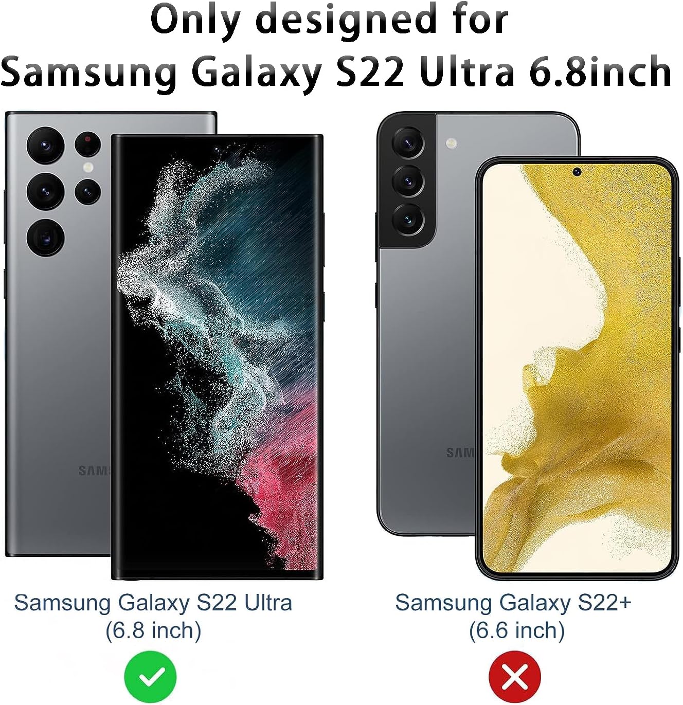 FLOVEME [2+2 Pack] for Samsung Galaxy S23 Ultra 5G Screen Protector Camera Lens Protector,Touch Sensitive,9H Tempered Glass Film Scratch Resistant 3D HD Curved Ultrasonic Fingerprint Support 6.8 inch