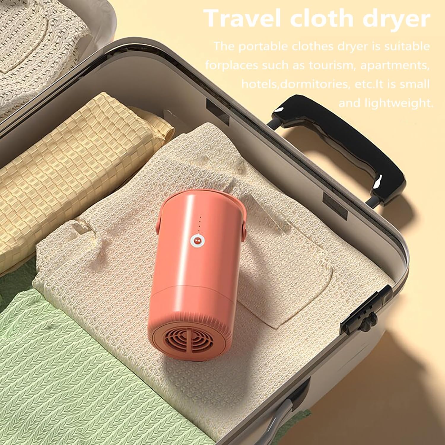Small Mini Clothes Dryer, Quick and Easy to Use Small/Compact Dryer Machine with Drying Tubes and Drying Bag, Dryer Portable Travel Mini Dryer Machine for Light Clothes, Underwear, Baby Clothes