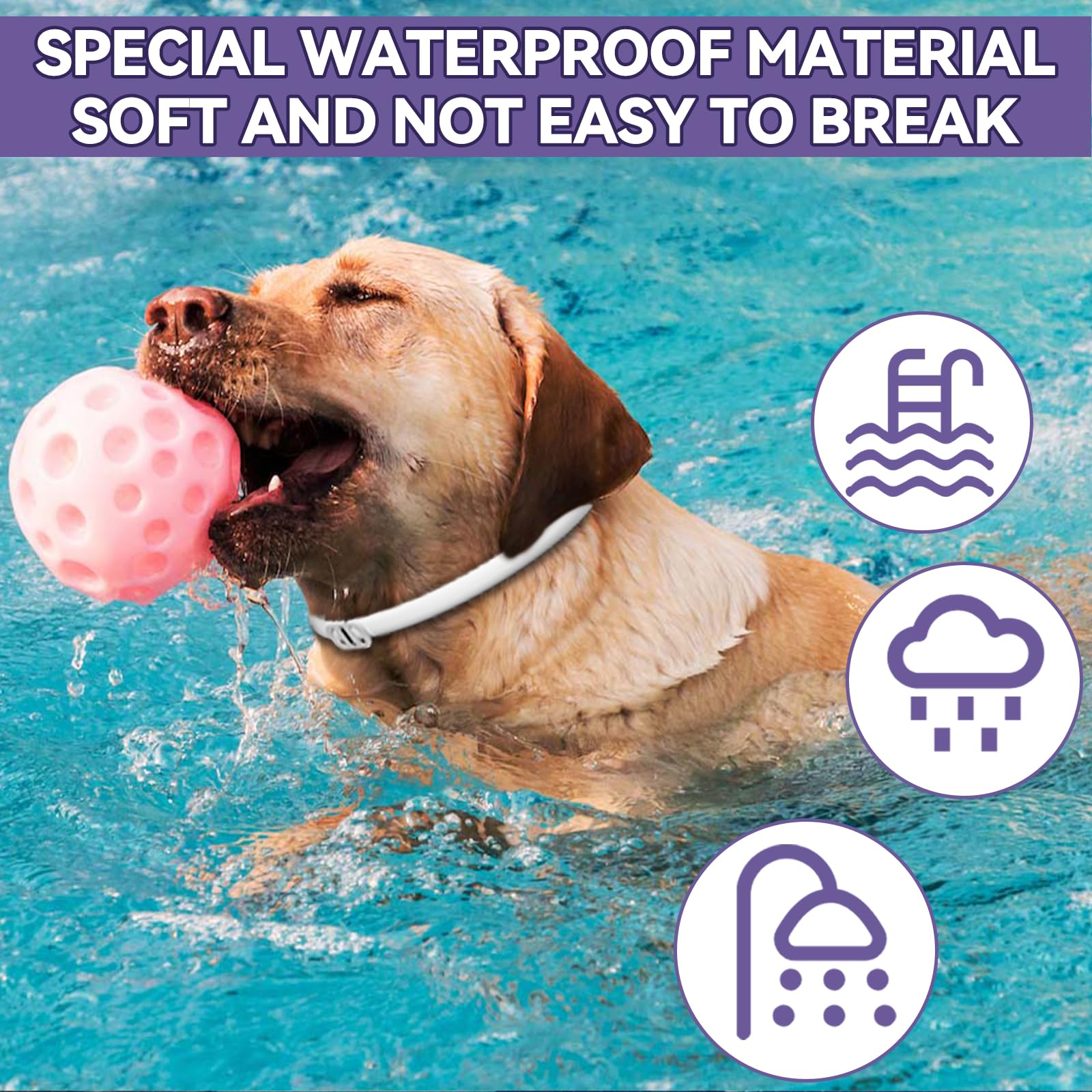 Wansiven Collari Antipulci per Cani, Collare Antipulci Regolabili da 65 cm, Protezione 12 Mesi