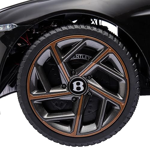 Miniatura 9 de Aosom Bentley Bacalar - Auto eléctrico de 12 V para niños con control remoto, sistema de suspensión, bocina, música, luces, color negro