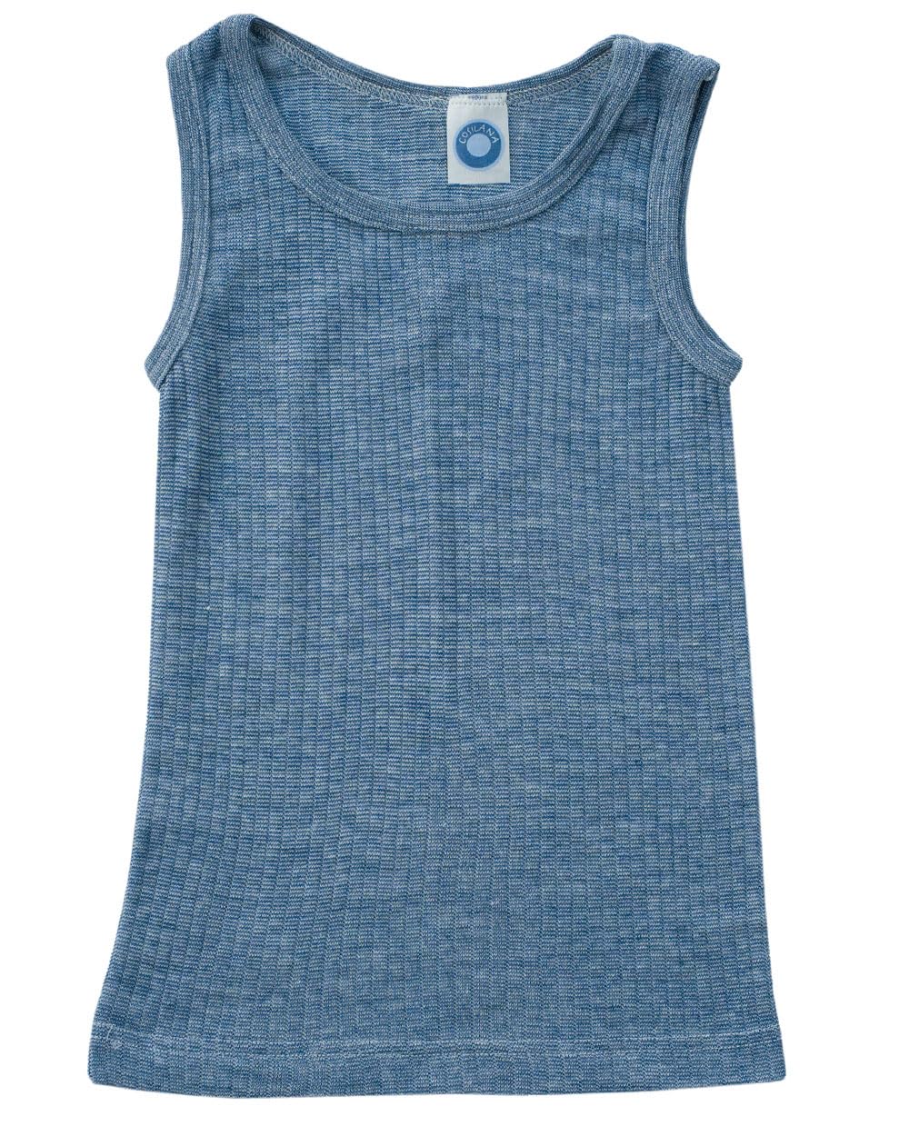 Cosilana, Children's Vest / Top, 45% Organic Cotton, 35% Organic Wool, 20% Silk, Marine mottled, 104