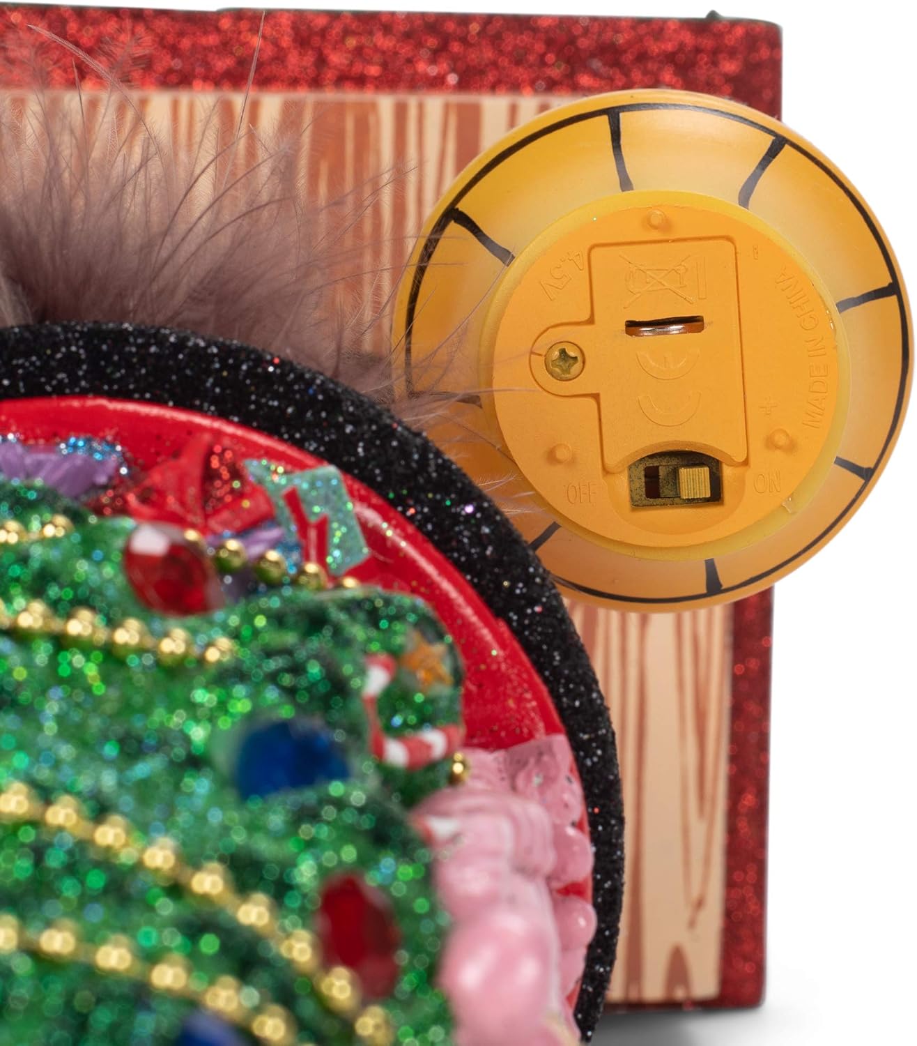 15-Inch Glittered Christmas Nutcracker with Leg Lamp and Tree Hat