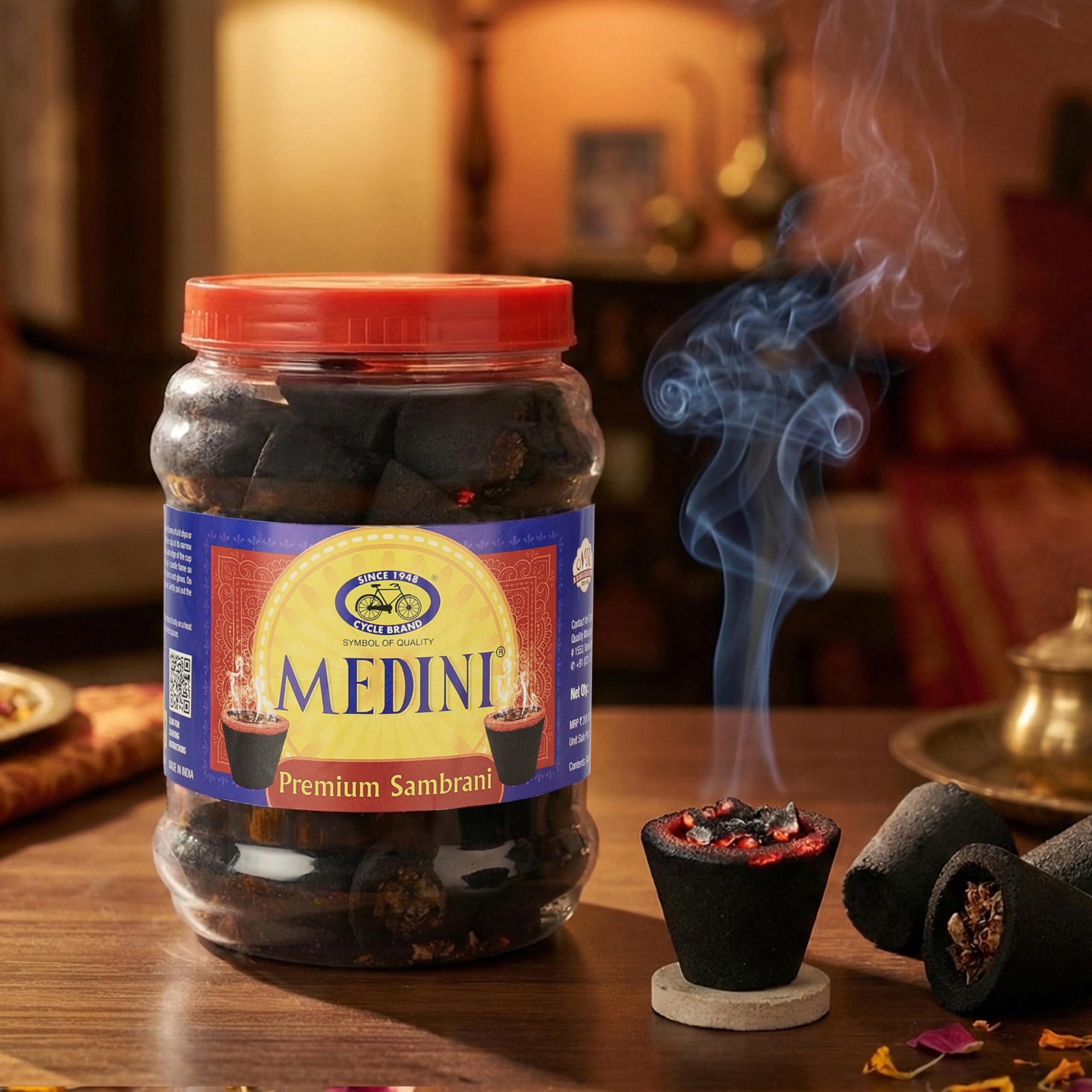 Cycle Pure Medini Premium Sambrani Cups – Long-Lasting Aromatic Dhoop for Daily Puja & Spiritual Rituals-picture-12