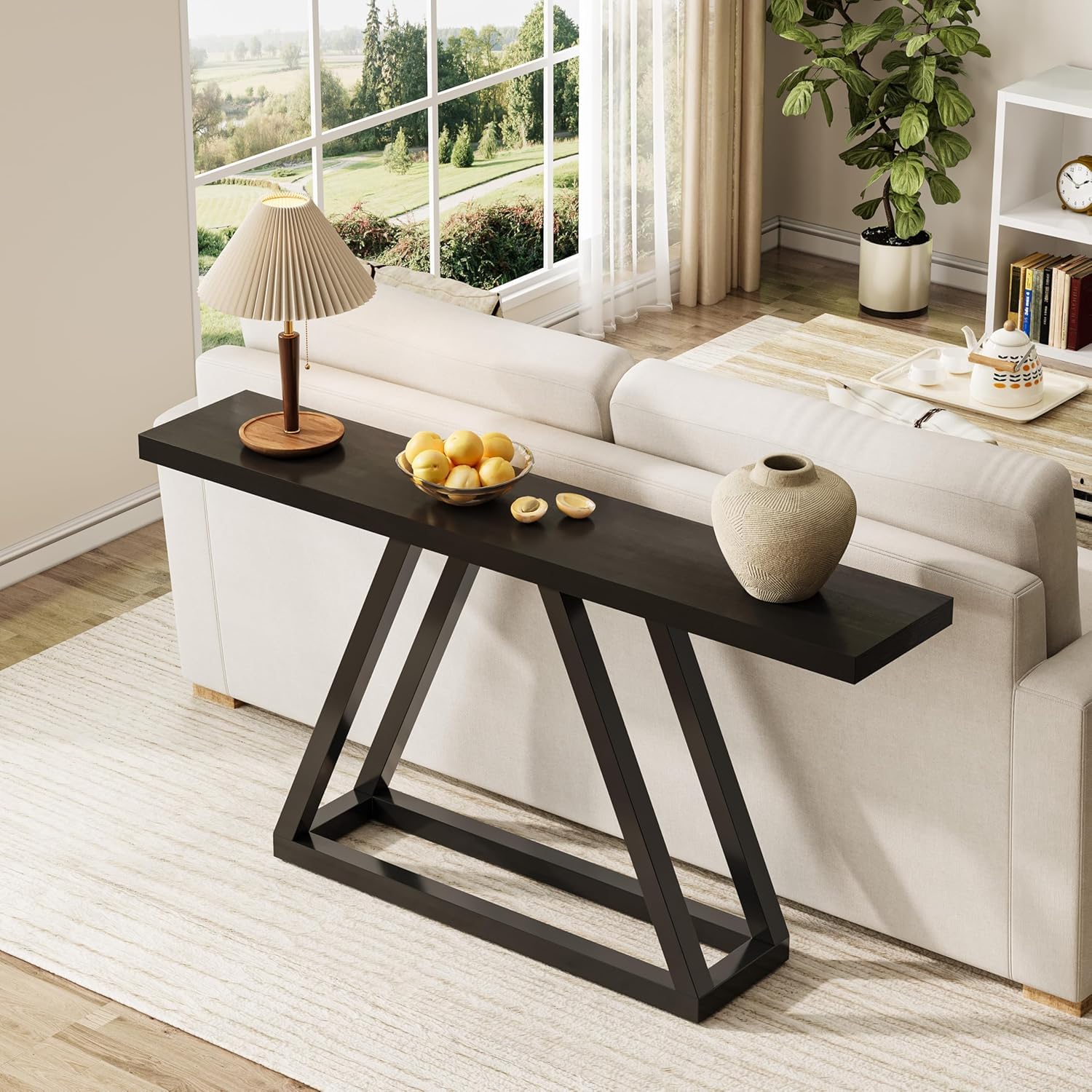 Tribesigns Tavolo consolle stretto da 160 cm (nero)