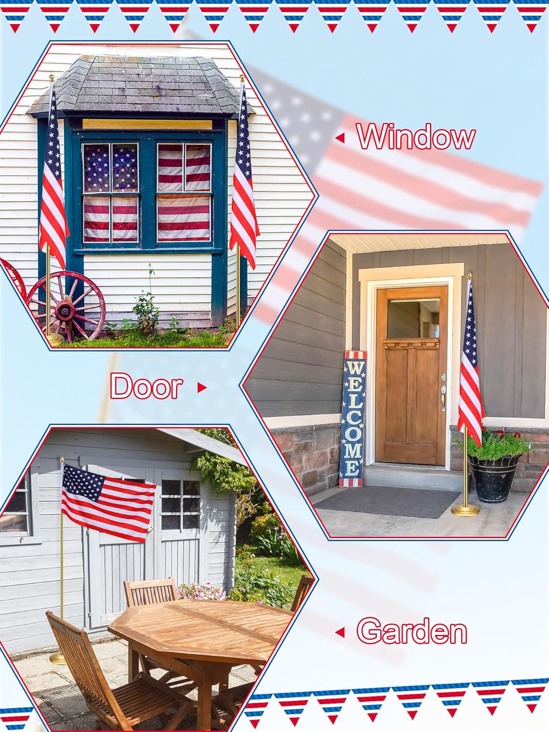 Threan 2 Sets Indoor Telescoping Flag Pole with Base Gold Ball Top Stainless Steel Telescoping Flagpole for Office(Flag Not Included)(6.56 Ft)