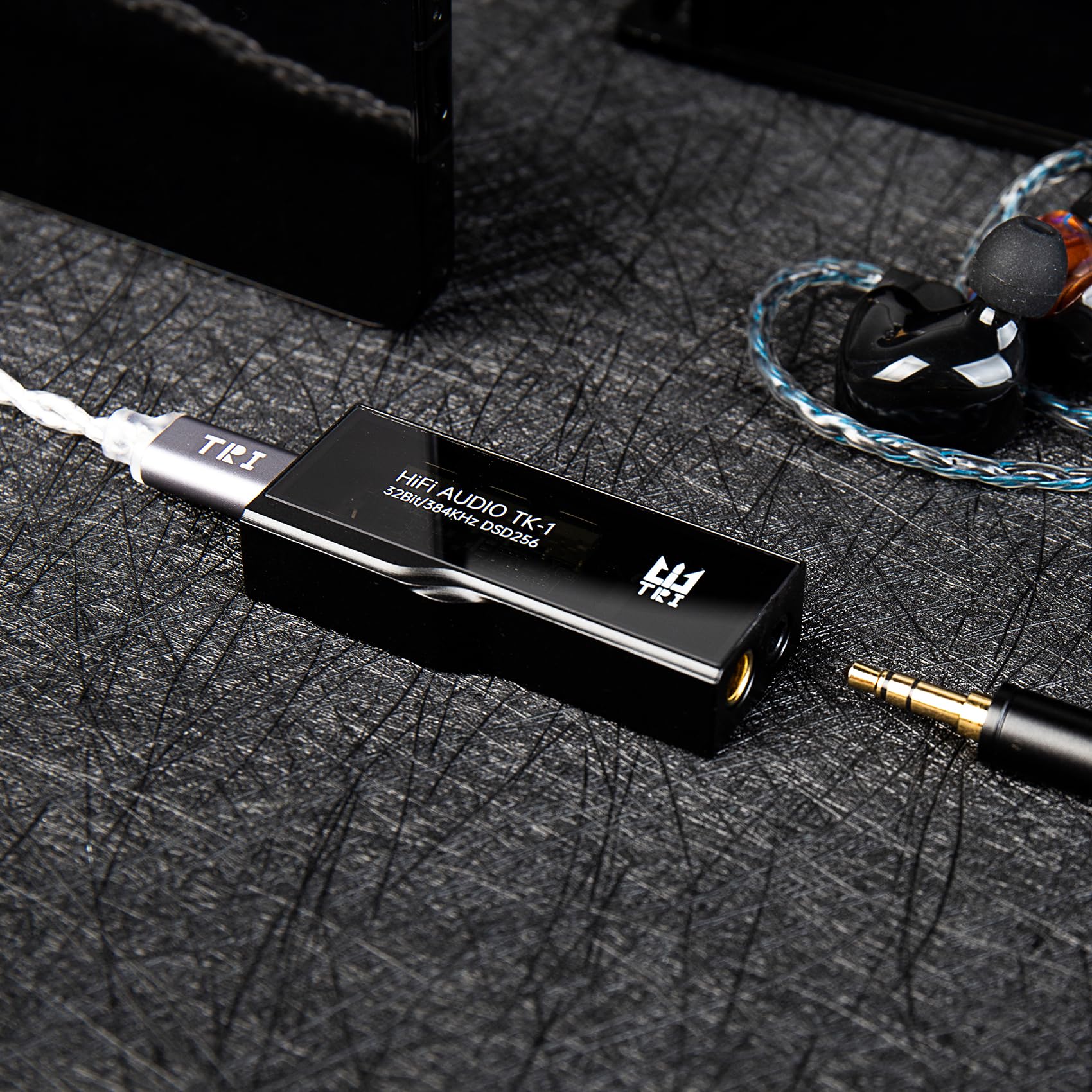 Yinyoo TRI TK1 Amplificateur de casque DAC portable à double puce CS43131 32 bits/384 kHz DSD256 pour audio Hi-Fi avec câble adaptateur USB-C vers USB-C pour prise de casque de 3,5 mm / 4,4 mm