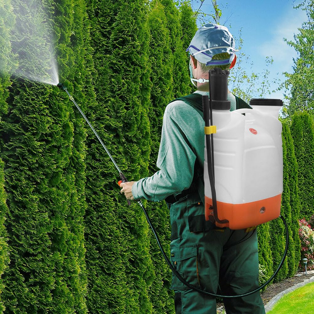 Mediawave Store - Nebulizzatore a Batteria a Spalla 16lt Pompa Diserbante con Spruzzino ST7008E1 Atomizzatore, Spruzzatore, a Zaino, per Vigneti, Orti, Piante e Disinfestazione Ambienti