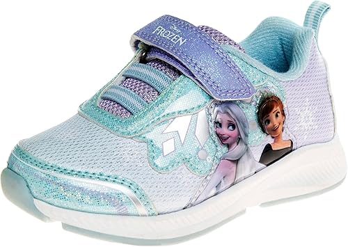 Disney Zapatillas de deporte Frozen para niña, sin cordones, con luces para correr (bebéniña pequeña)