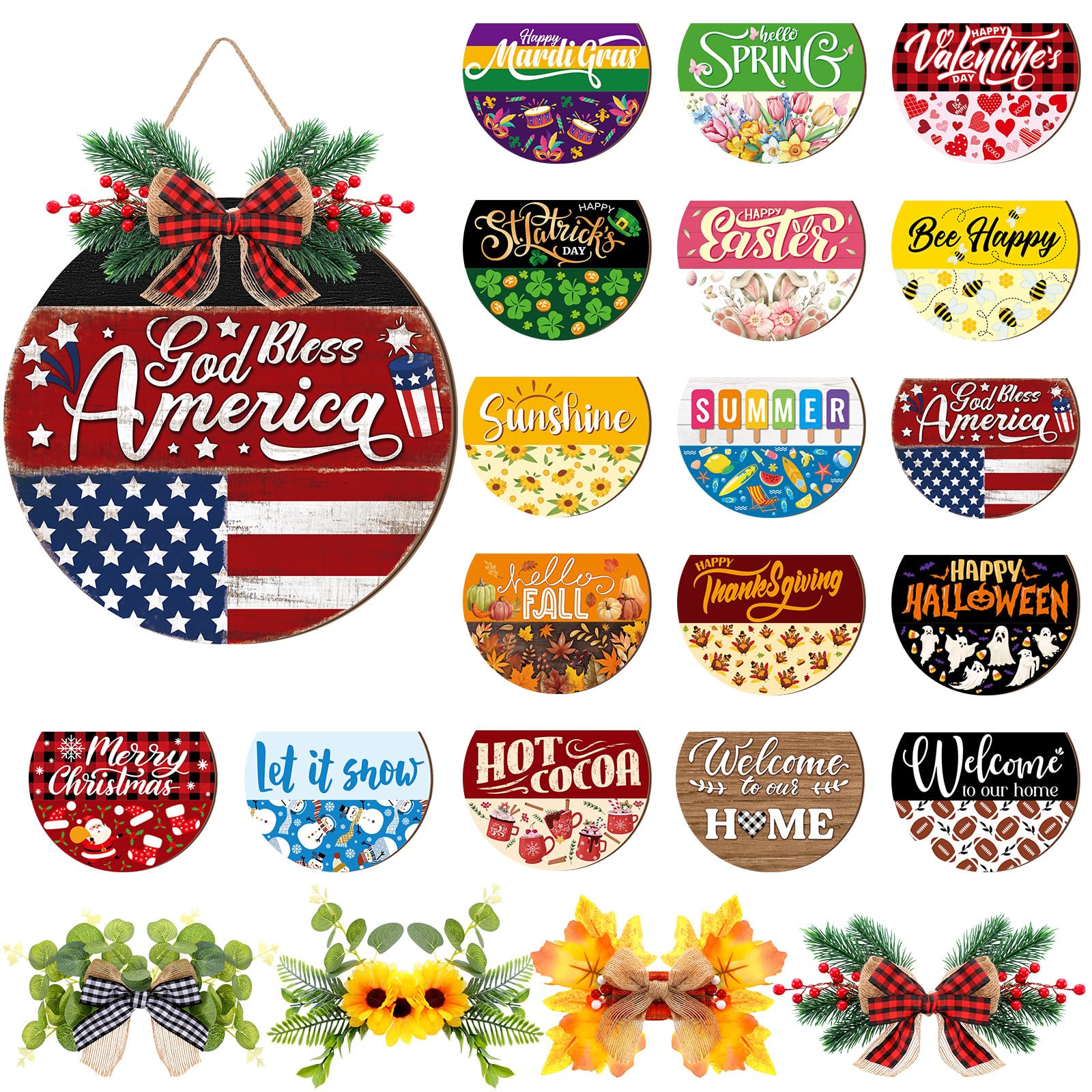 Amazon.com: Vicenpal 22 Pcs Interchangeable Welcome Sign for Front
