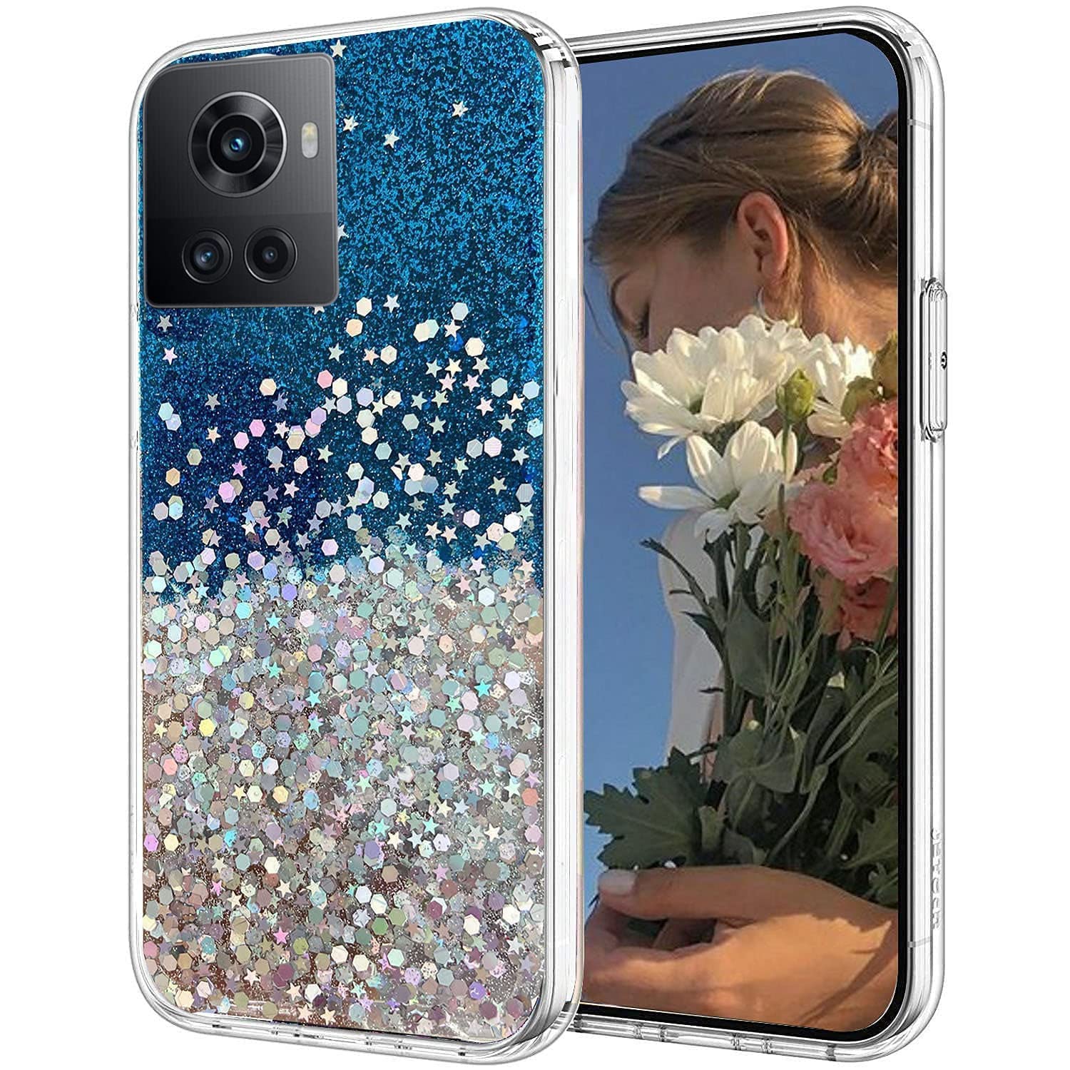 KC Back Cover for Oneplus 10R 5G, Dry Fixed Glitter Bling Ultra Thin TPU Sparkle Stars Epoxy Silicone Girls Women Case (Blue) (B0B76TSWJR) Amazon Price History, Amazon Price Tracker