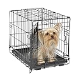 Midwest Homes for Pets 18-Inch iCrate Folding Dog Crate with Divider Panel, Leak-Proof Tray & Secure Latches – Metal Wire Kennel for Tiny Breeds – Portable, Durable & Easy to Assemble