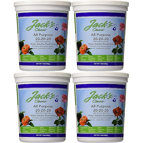 Miniatura 1 de J R Peters 52024 Jacks Classic No.1.5 20-20-20 Fertilizante multiusos (1, paquete de 4)