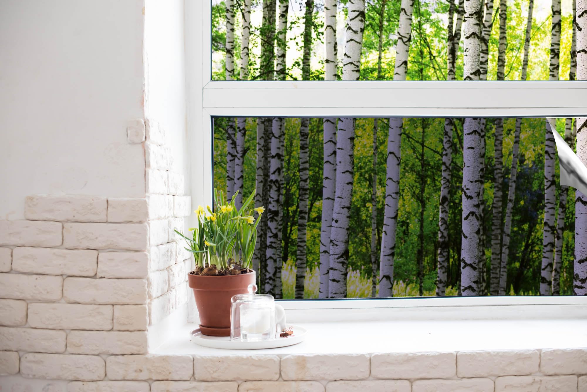 Statyczna folia okienna, samoprzylepna, solarna, lustrzana, 60 x 200 cm