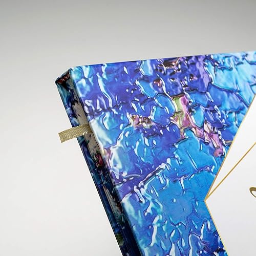 Miniatura 5 de Ancicraft - Cuaderno de notas con forro para oficina, escuela, tamaño A5, 160 páginas, 2.47 ozm, papel blanco cremoso, color azul