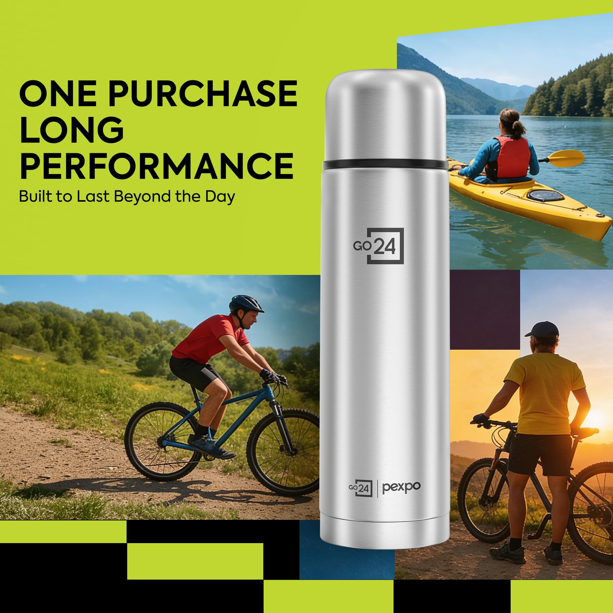 Flamingo Stainless Steel Water Bottle - 1000ml -5