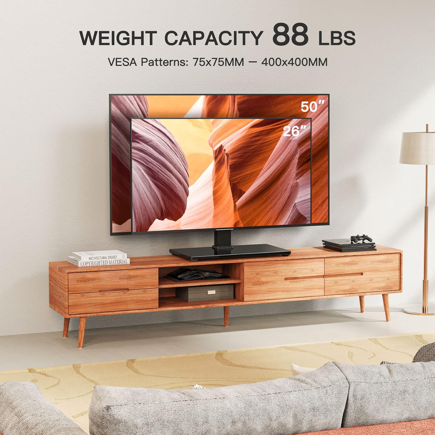 Buy PERLEGEAR Universal TV Stand Base, Swivel Table Top TV Stand for 26