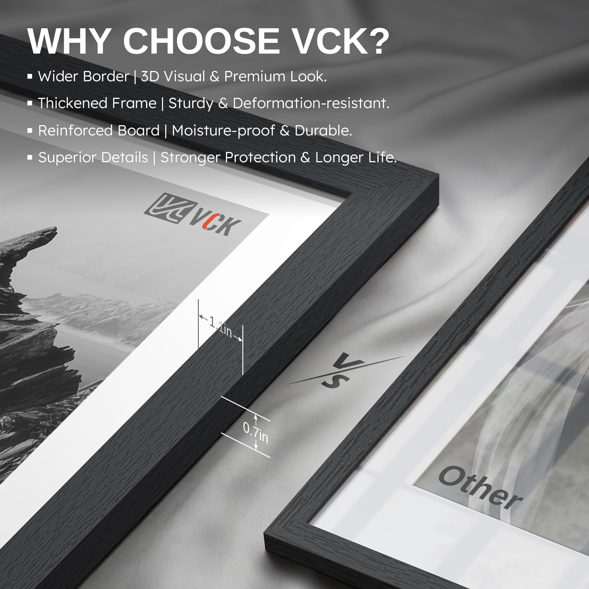 Amazon.com - VCK 20x30 Frame 3 Pack,Solid Wood Black 20x30 Poster