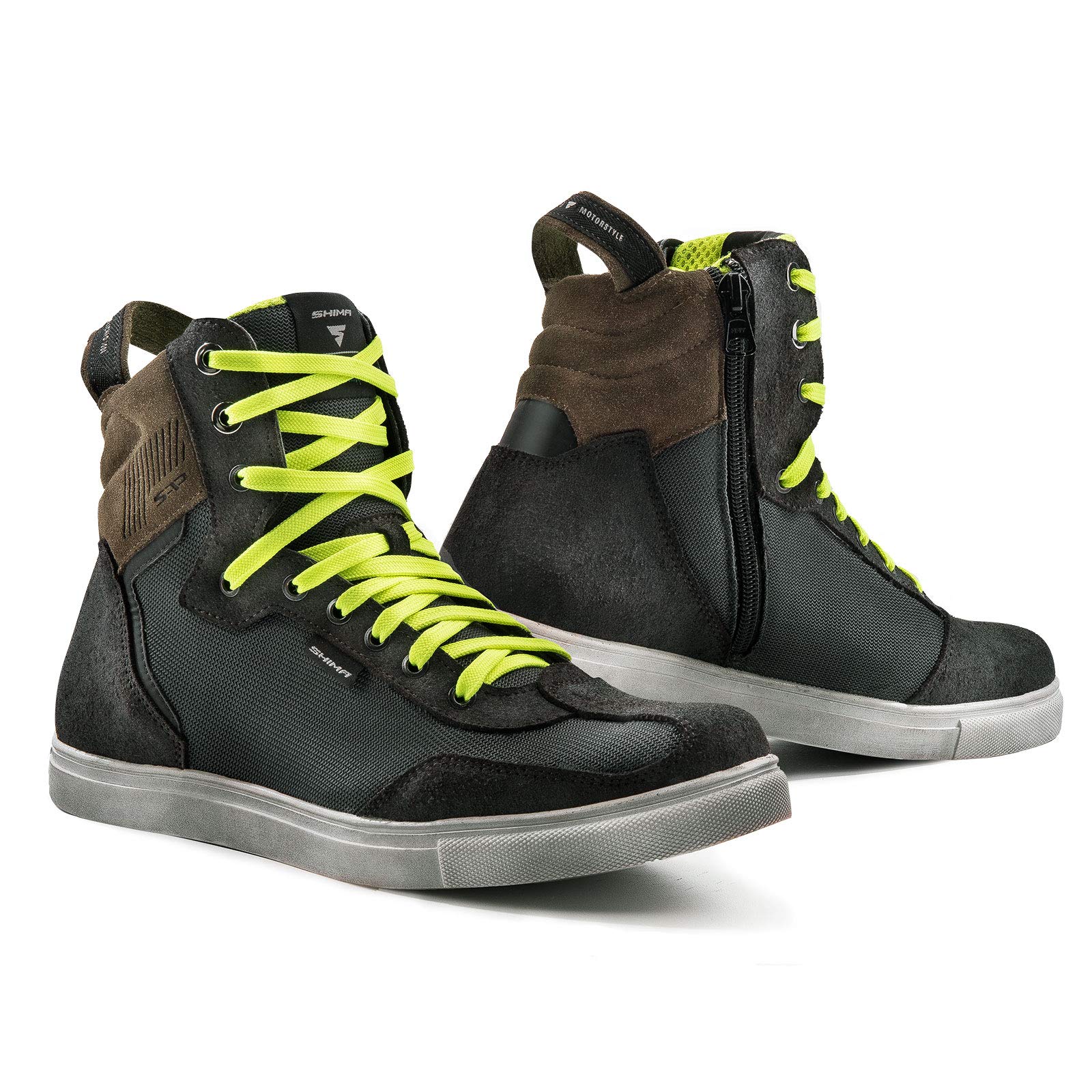 SHIMA Rebel Vented, Scarpe da Motociclista per Uomo | Scarpe da Equitazione Stradale Traspiranti, Rinforzate con Cerniera Laterale, Supporto Alla Caviglia, Suola Antiscivolo