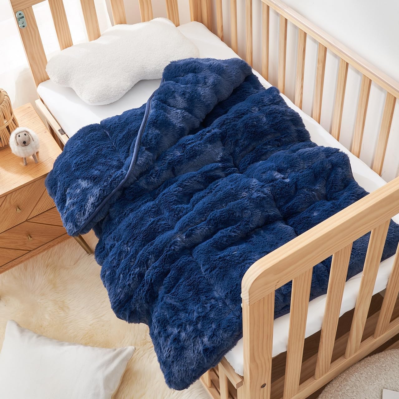 Coma Inducer Chunky Puffy Bunny Toddler Comforter - Midnight Sea