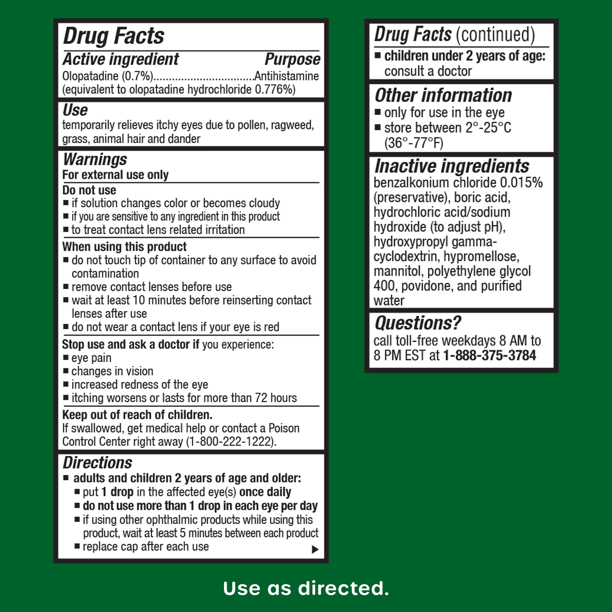 HealthCareAisle Eye Allergy Itch Relief, 0.7%, 2.5mL, Twin Pack — Amazon image 6