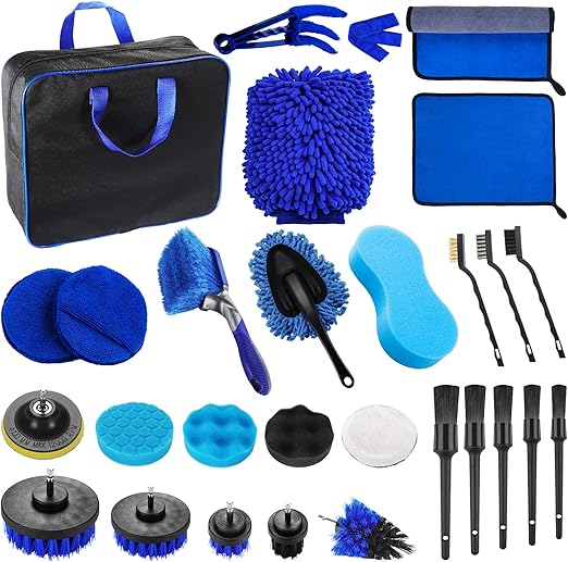 Bemece 29 Piece Car Cleaning Tool Set, car detailing kit ，Auto Detail
