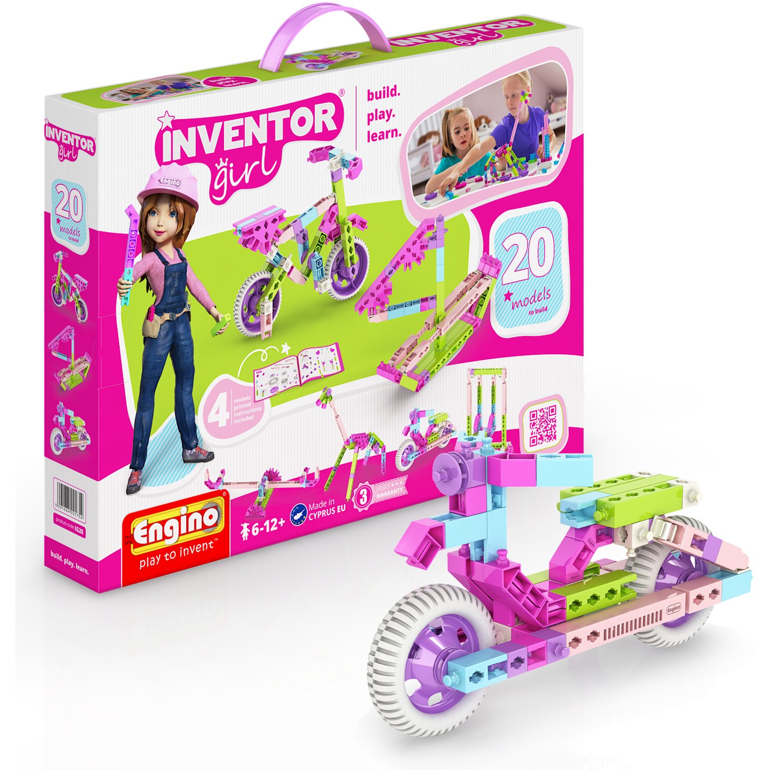 Inventor Girl 20 Models Construction System, Pink