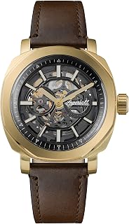 The Outrider Mens 44mm Automatic Watch with Leather Strap