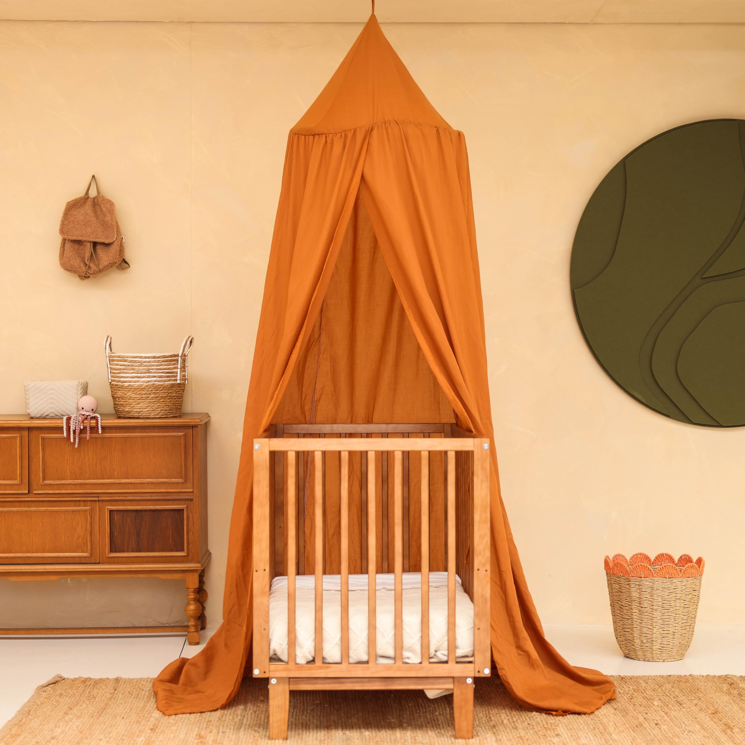 Ub-Store Girls Caramel Kids Bed Canopy For Child Bedroom | Nursery Crib Hanging Curtain | Mosquito Net Bedding For Play Room Decoration | Reading Nook Canopies Toddler Dome Tent