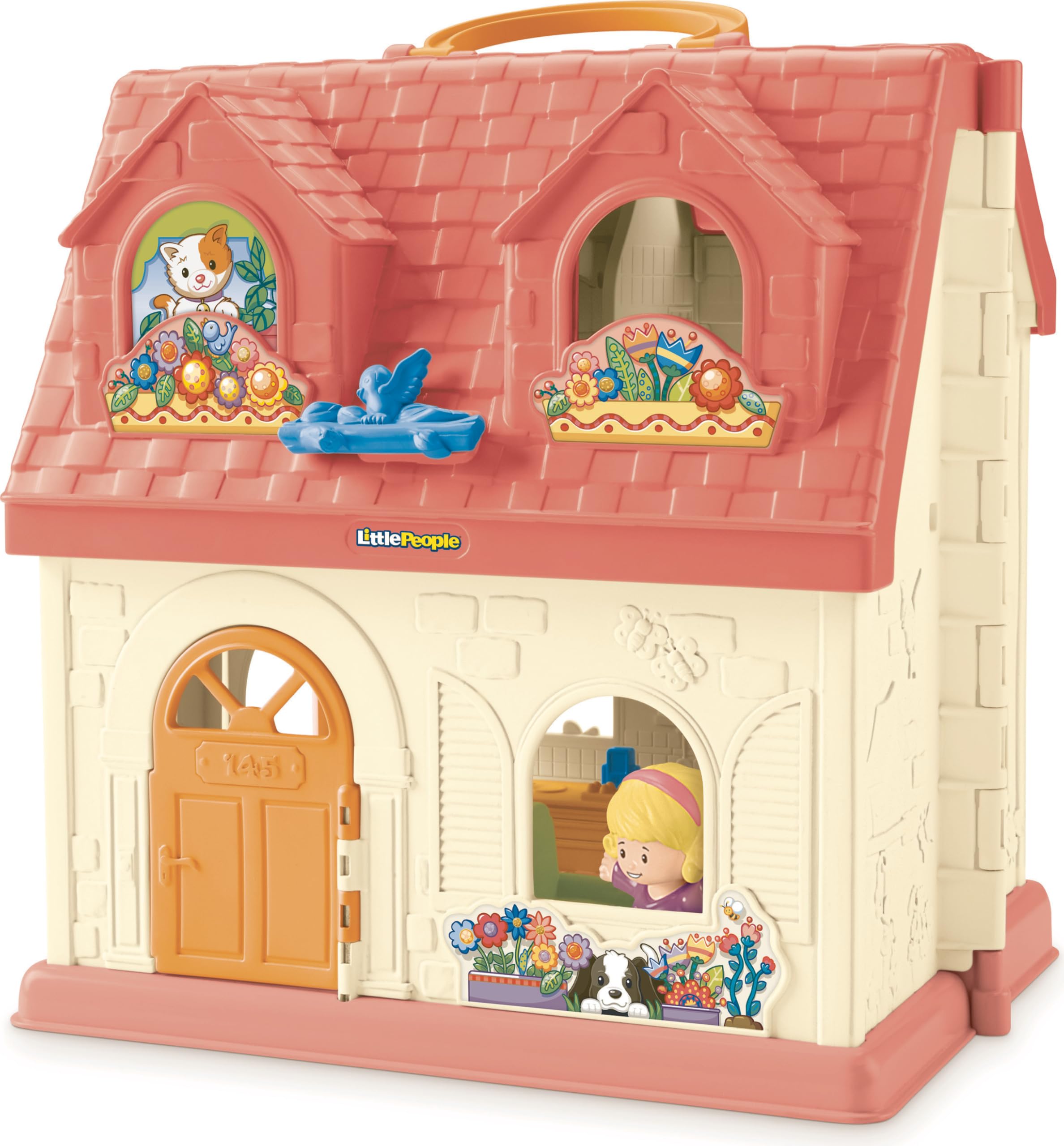 Fisher-PriceLittle People Toddler Toy Surprise & Sounds Home Musical Playhouse with Figures & Accessories for Pretend Play Kids Ages 1+ Years (Amazon Exclusive)