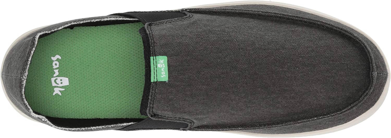 Sanuk Pick Pocket Slip-On Sneaker 07 M US Black/Natural
