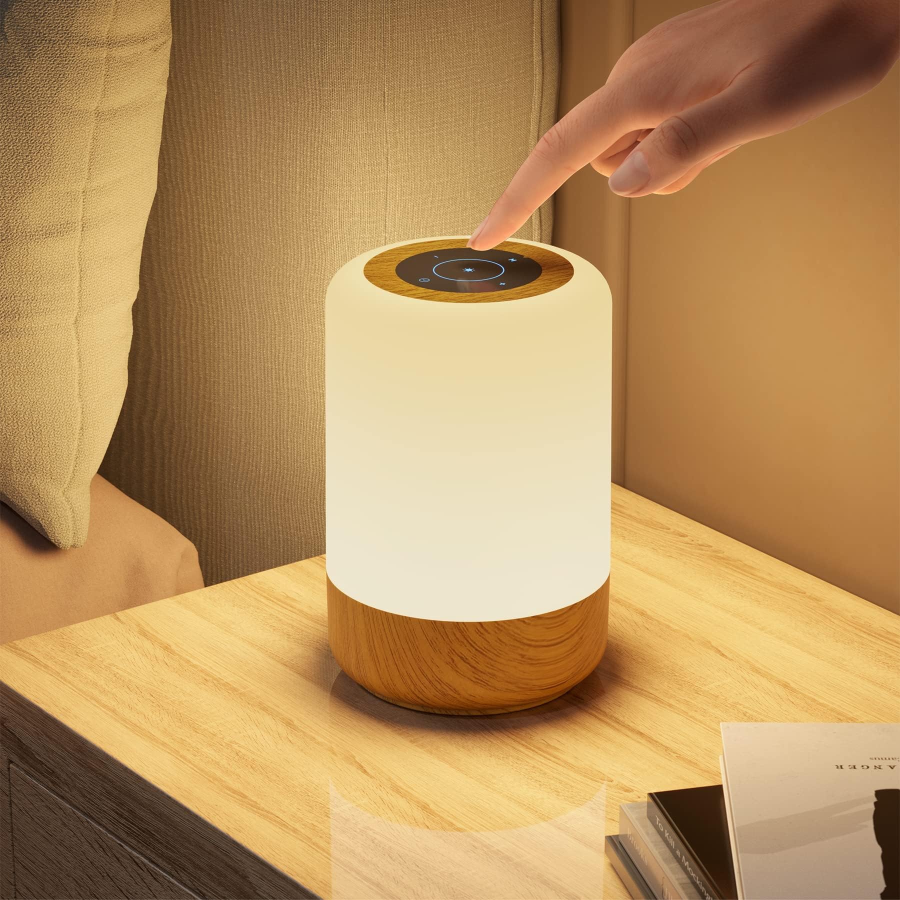 IKSOO Lampe de Chevet LED, Lampe de Chevet à Variateur Tactile 10W