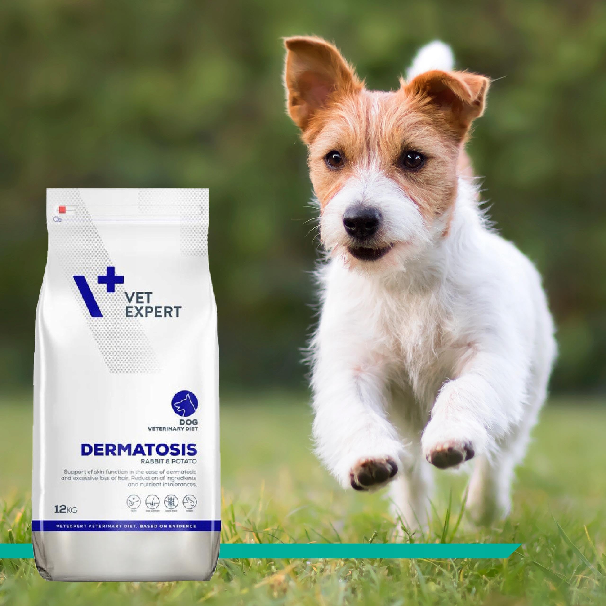 VET EXPERT DERMATOSIS DOG RABBIT & POTATO 12 kg - sucha karma weterynaryjna dla psów z zaburzeniami dermatologicznymi oraz z nietolerancją pokarmową