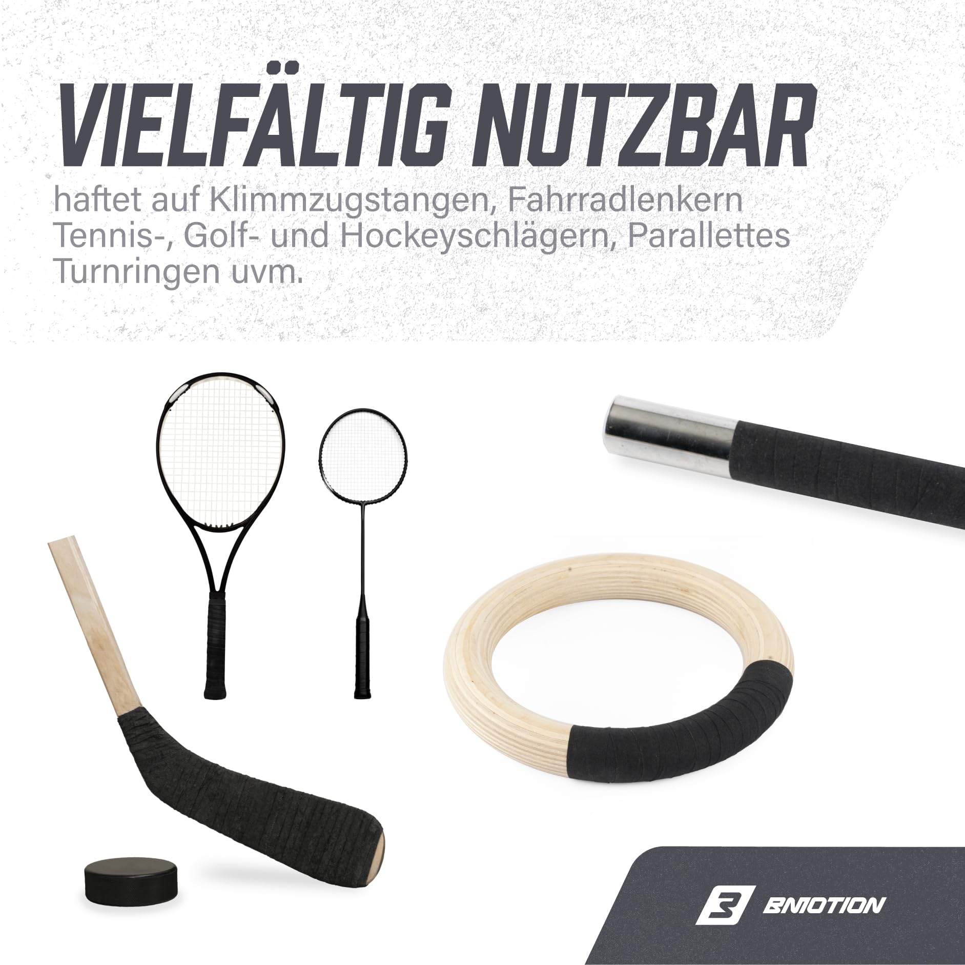 Müller & Blum Grip Tape Bande antidérapante pour équipement de fitness, musculation et calisthenics, 10 m, ruban adhésif de hockey sur glace, bande de sport autocollante pour max