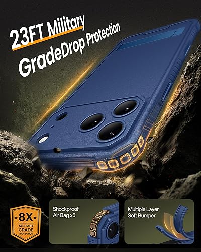 Miniatura 6 de Funda magnética para iPhone Pro, soporte integrado y compatible con MagSafe y botón de control de cámara, probada contra caídas de grado militar