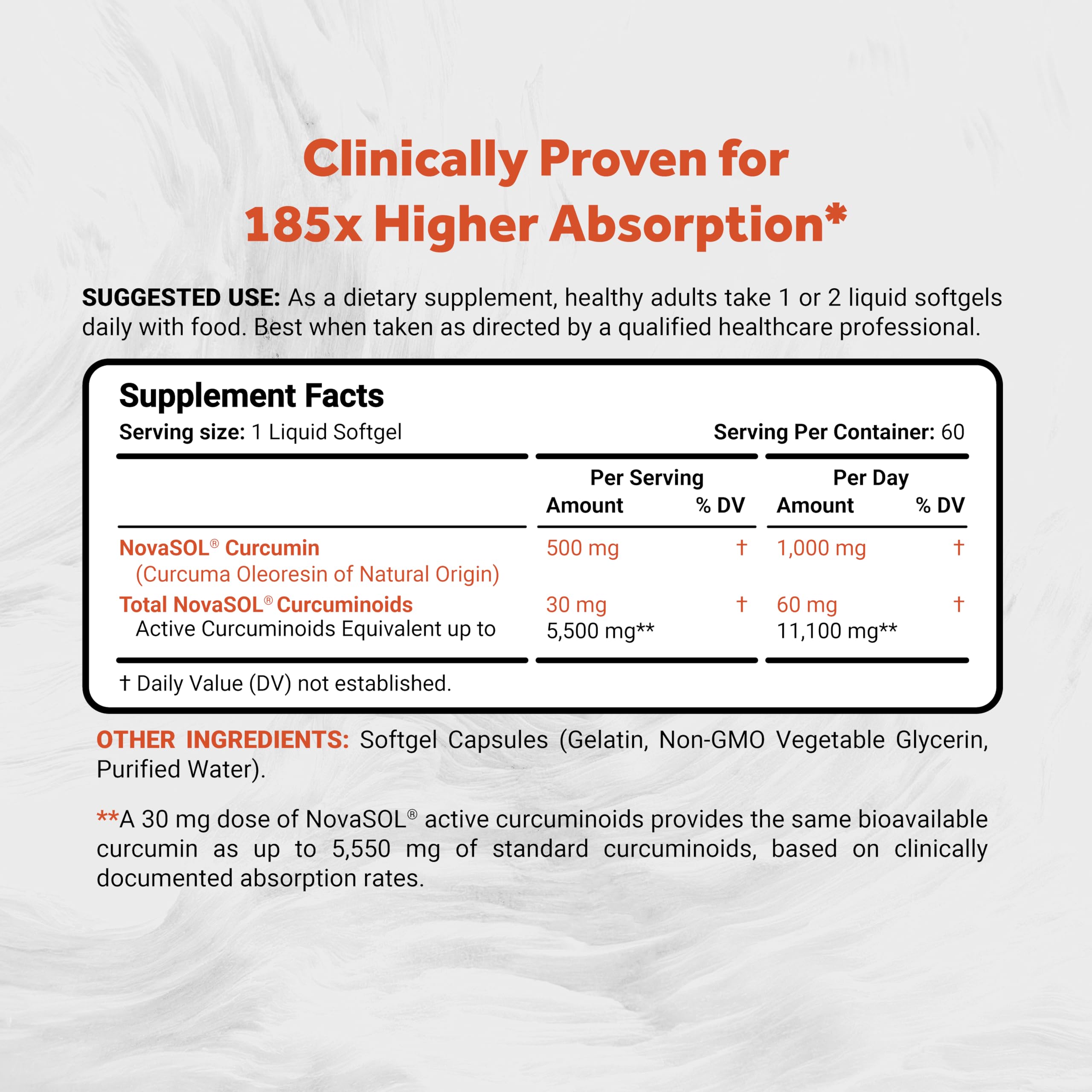 Naturalis NovaSOL Curcumin 500mg 60 Softgels | x185 Better Absorption* — Amazon image 2