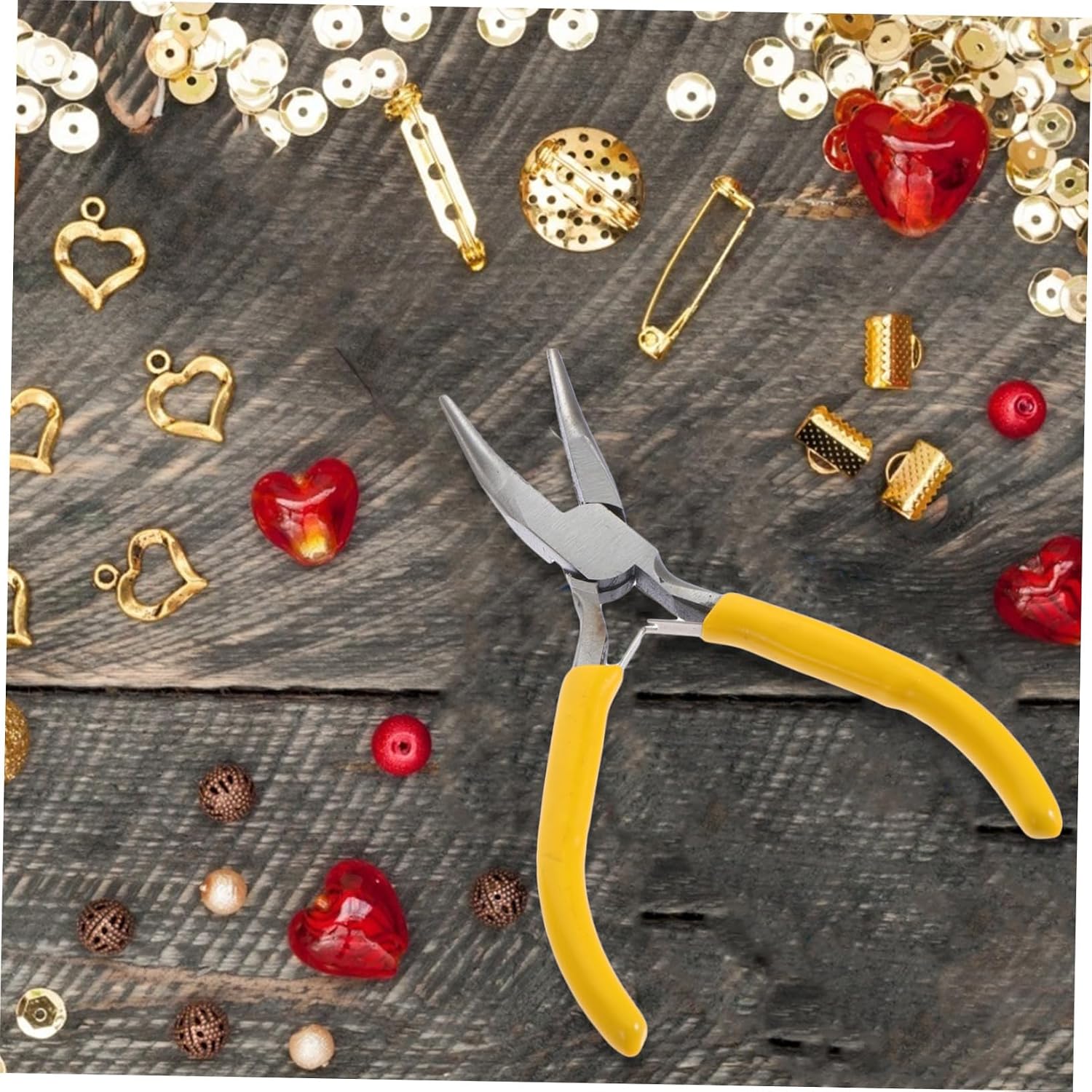DOITOOL 6pcs Jewelry Pliers for Jewelry Making Iron Wire Wrapping Tools for Crafting and Repairing Includes Flat Nose Cutting Nose and Bent Pliers