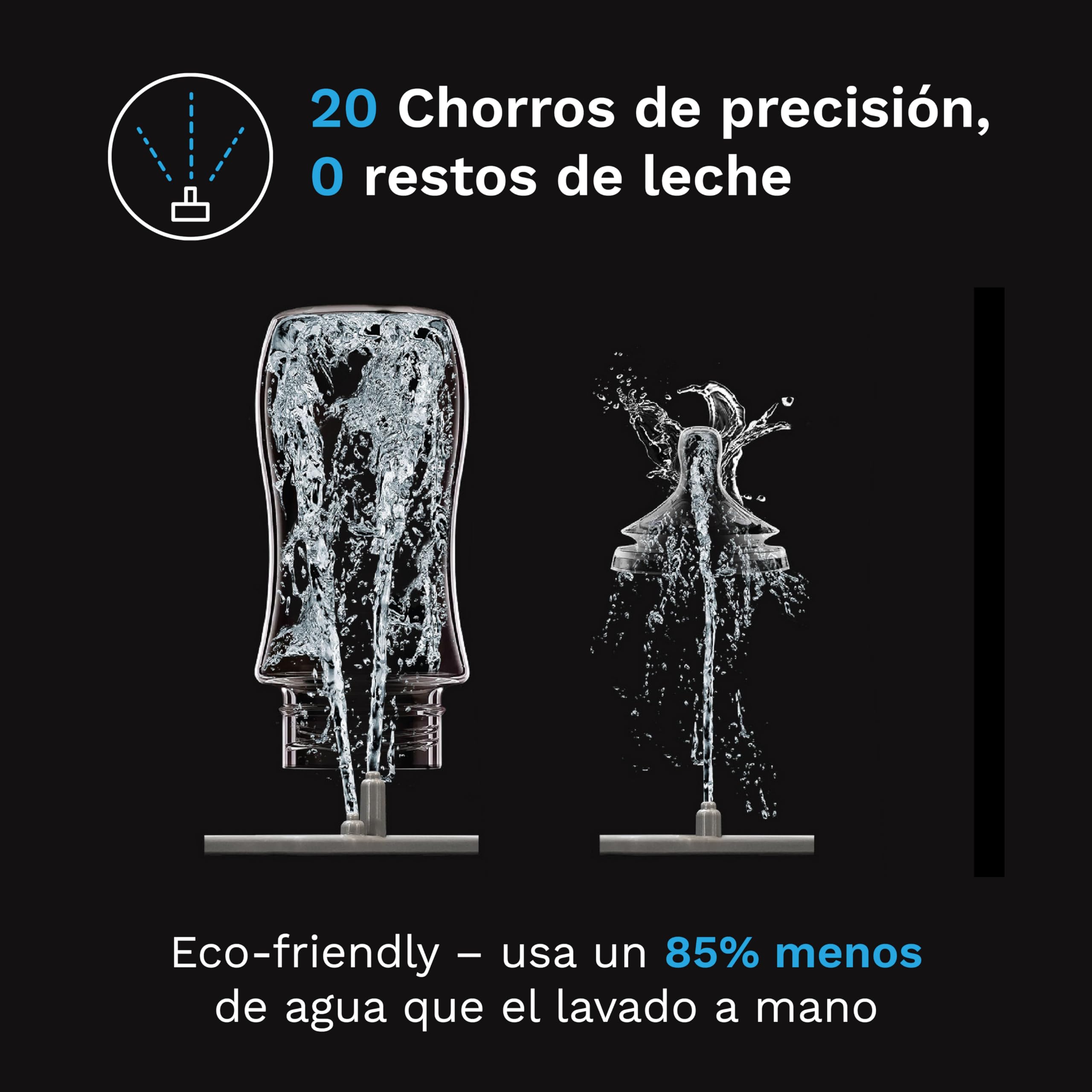 Baby Brezza Bottle Washer Pro - Lavavajillas Biberones - Limpia Biberones, Esteriliza y Seca - Esterilizador de Biberones Multifunción 6 Modos - Hasta 4 Biberones + Accesorios