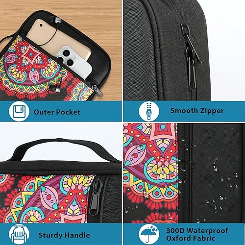 Miniatura 5 de CDBXPRG Fundas para la Biblia, funda de transporte para libros para mujeres, bolsa protectora organizadora de iglesia con bolsillos con asa, regalo