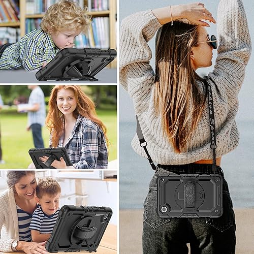 Miniatura 2 de HXCASEAC Funda para Lenovo Tab M10 Plus de 3 generación de 10.6 pulgadas con protector de pantallacorrea de mano giratoria 360soporte, funda