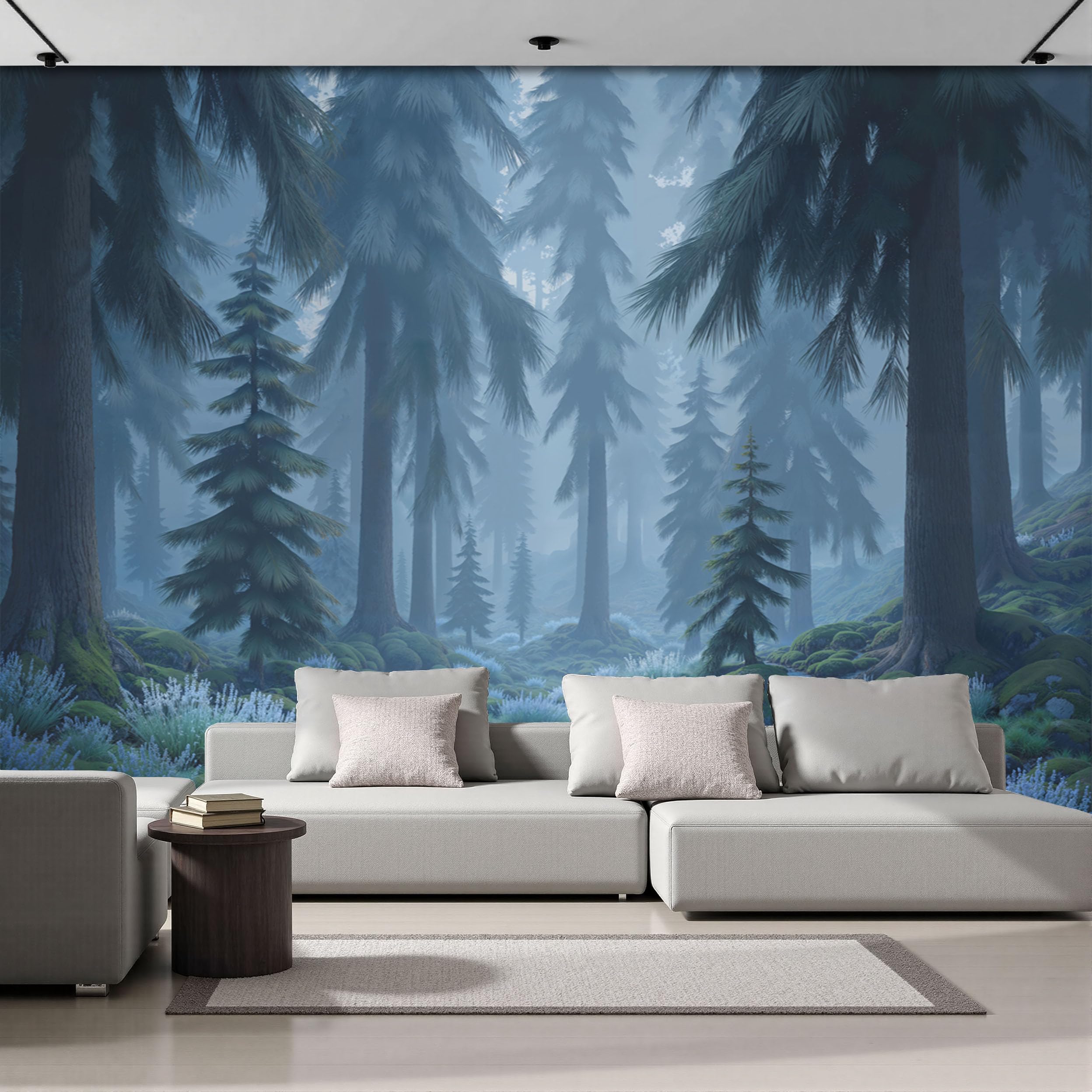 Papier peint panoramique paysage mystérieux pour une chambre adulte zen