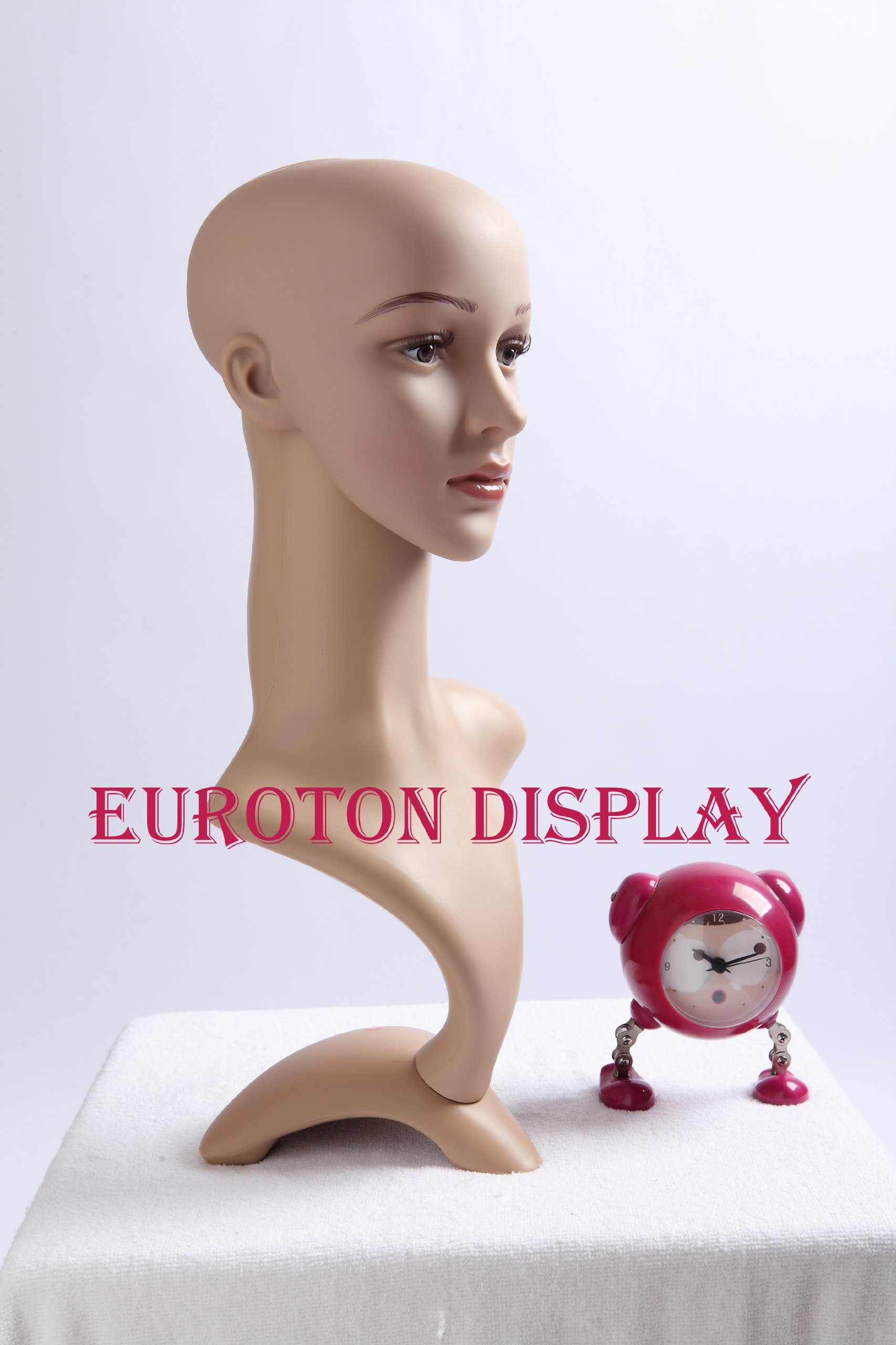 FD-2 Frauen Deko-Kopf in Hautfarben. Gesicht, Perücken Kopf schick modern weibliche Schaufensterpuppen Female