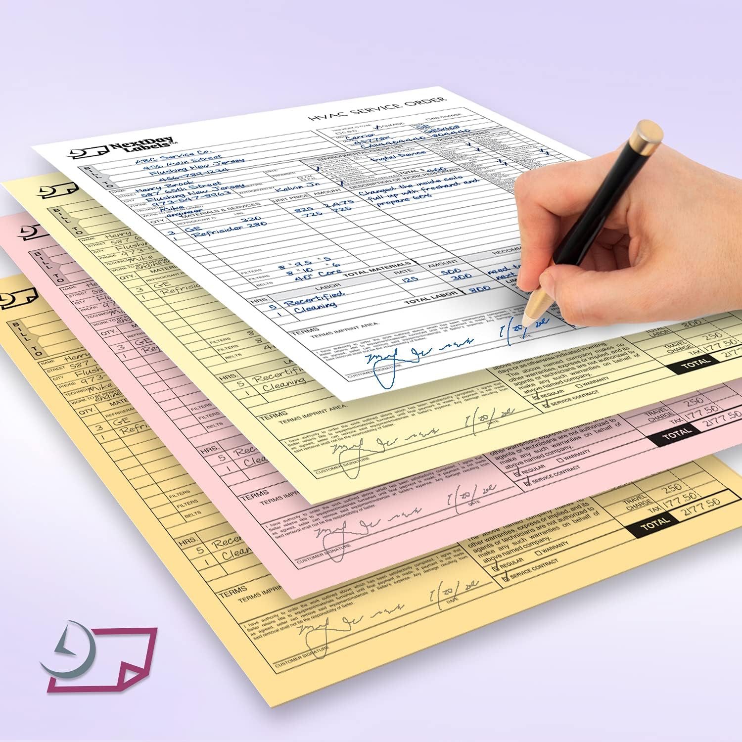 NextDayLabels - Superior Carbon-Less NCR, Pre Collated Paper, 500 Sheets Per Pack (8-1/2" x 11" 4 Part Straight, #5925)