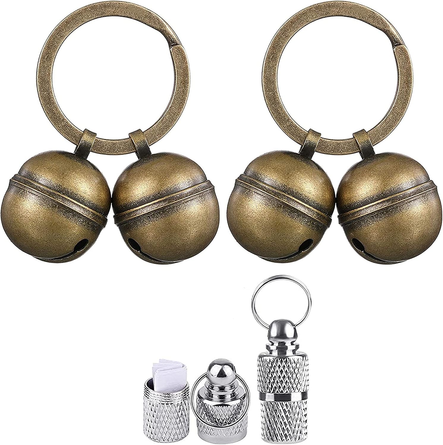 PHANONUC Cat Dog Collar Bells Loud Brass Bells for Cat Dog Puppy Collar, Save Birds and Wildlife Jingle Bell, Copper Charm 2 Strings in…