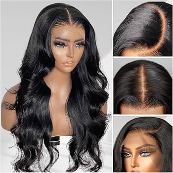 Amazon.com : YGQWD 24 Inch Body Wave Lace Front Wigs Human Hair Pre Plucked 180% Density 13x4 HD Lace Front Wigs for Women Glueless Wigs Human Hair Black Brazilian Virgin Human Hair