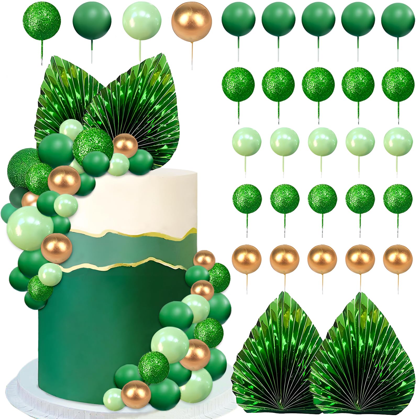 33 Pièces Décoration Gâteau Bohème Violet - Topper Fleurs Boules Papillons Anniversaire Mariage