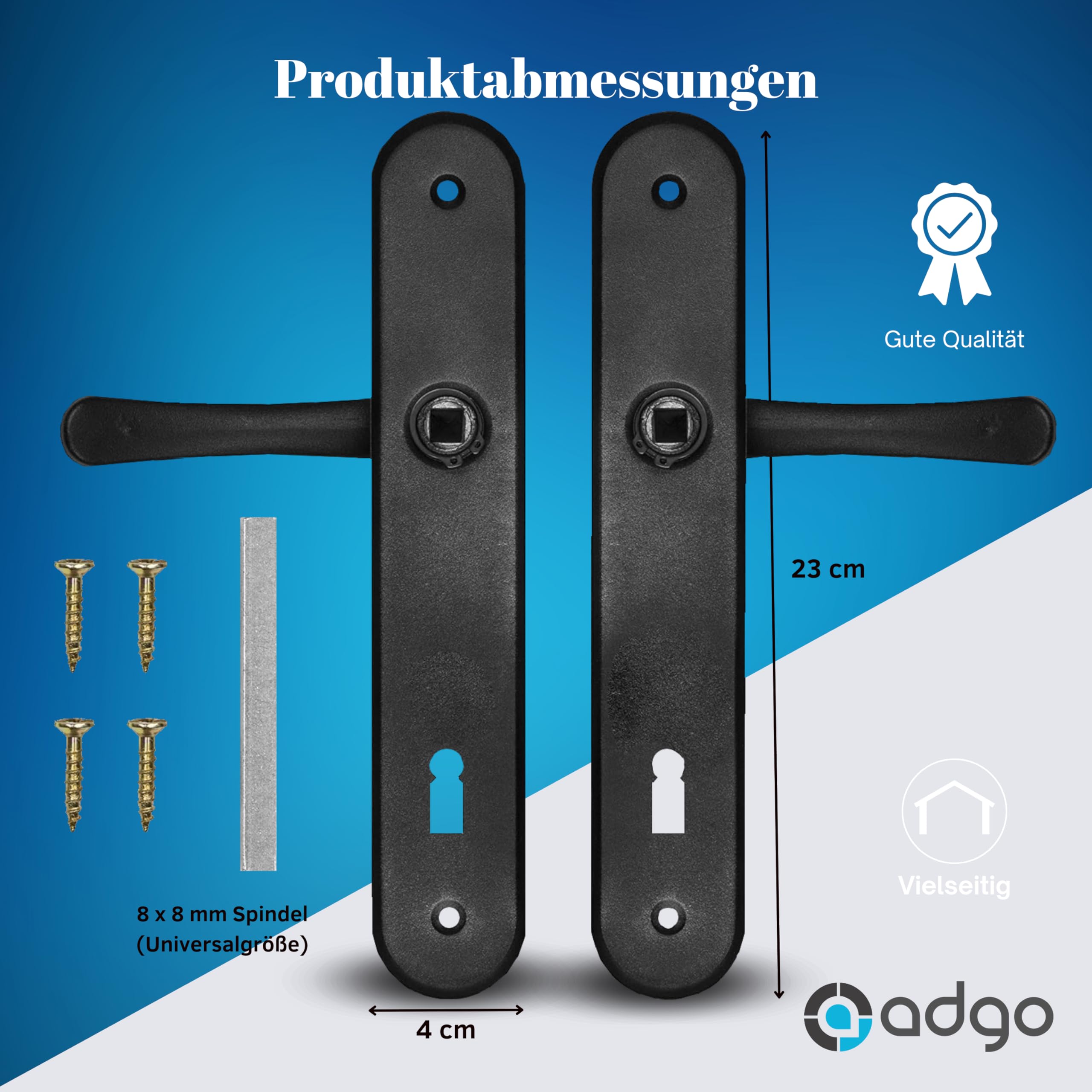 Maniglia Porta In Nylon Con Rosetta - Design Scandinavo Nero, Per Porte Interne Ed Esterne - Foto 11