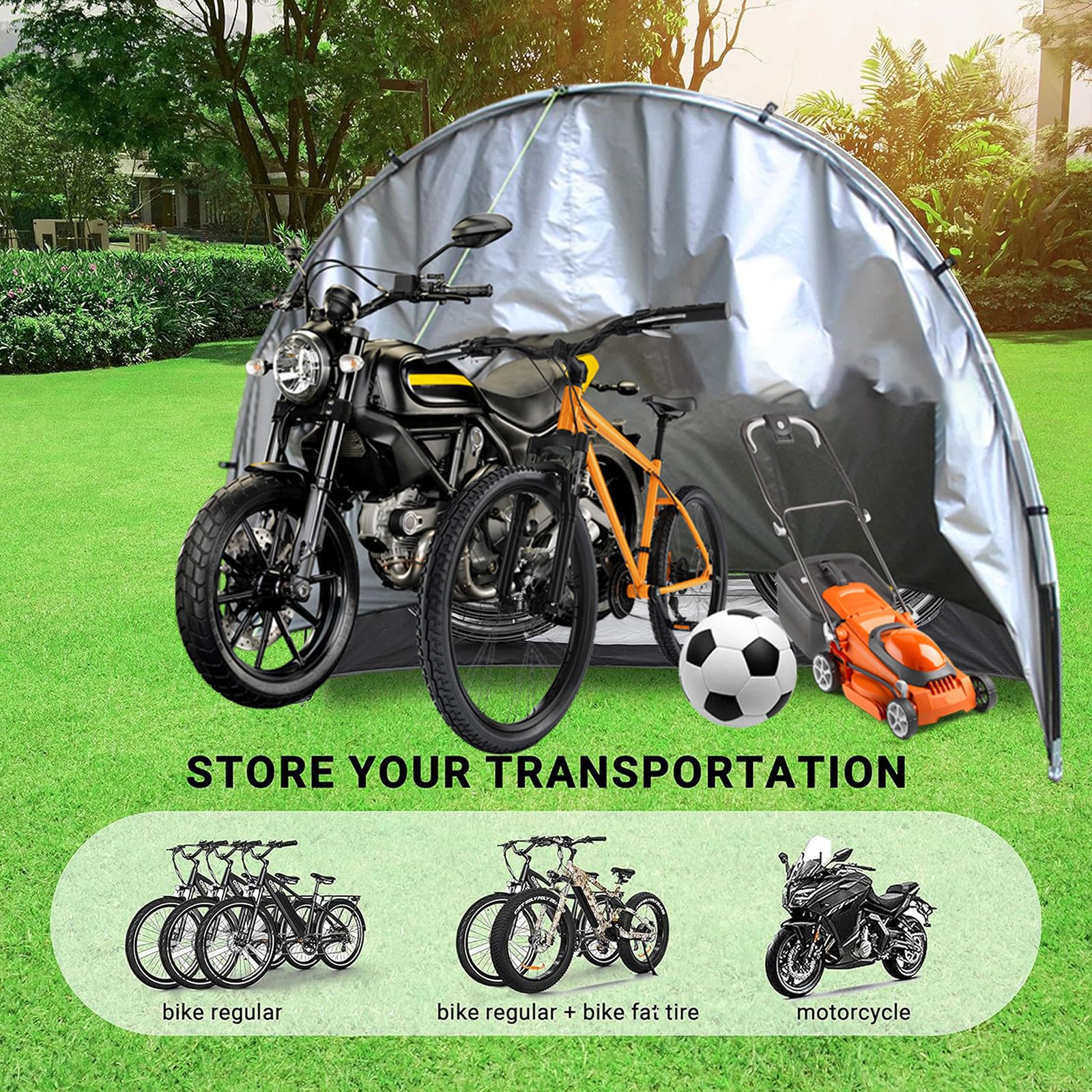 Amazon.co.jp: Eijooahz-ZJ バイクガレージ 折りたたみ可能で