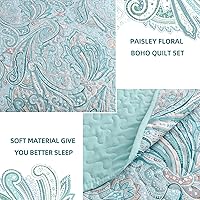 Vista 42 de DJY Juego de edredón de cachemira marrón, tamaño Queen, juego de colcha bohemia de 3 piezas, ropa de cama de microfibra suave y ligera con estampado