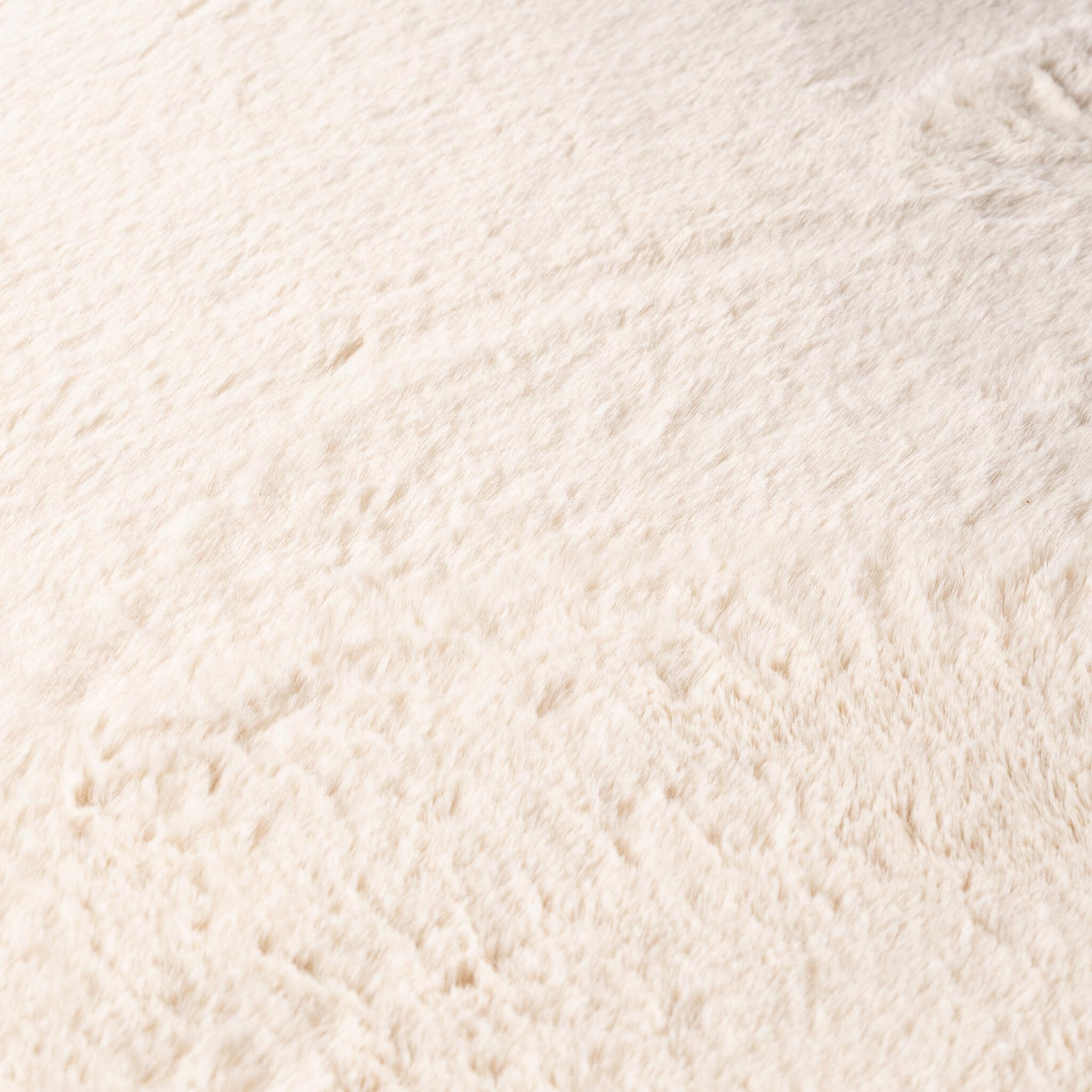 FRAAI | Home & Living Flauschiger Teppich Rund - Cozy Creme - Ø 120 cm