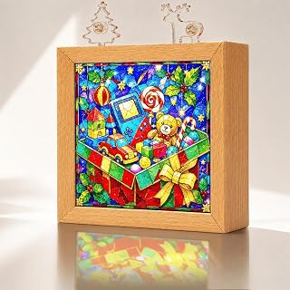 Acrylic Puzzle Night Light, DIY Jigsaw Lamp, 4.3in, Christmas Box | Acrylic LED Desk Puzzle Lamp, Birthday Christmas Gift, Home Office Desk Decor, Creative Gift for Puzzle Lovers, Men, Women